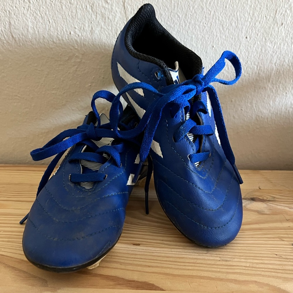 Kids 12 ADIDAS Blue Soccer Cleats Field Sport